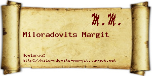 Miloradovits Margit névjegykártya